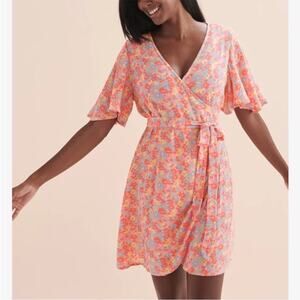 Billabong All For You Mini Dress Size XS Floral Pink Green Blue